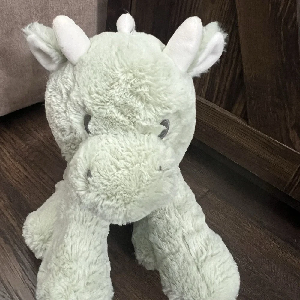 Kellytoy Soft Baby Mint Green Dragon Rattle‎ Plush Stuffed Sitting 11